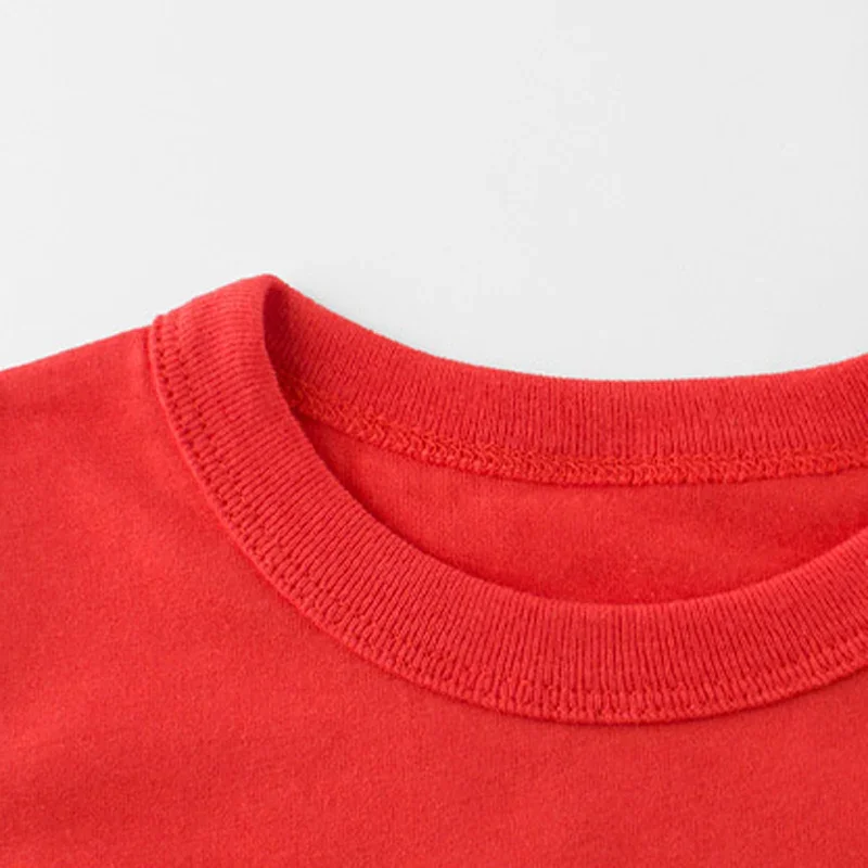 2025 Summer Solid Color Children Cotton T-shirt for Boys Girls White Tops Tees Kids Clothes 2-10Y 3