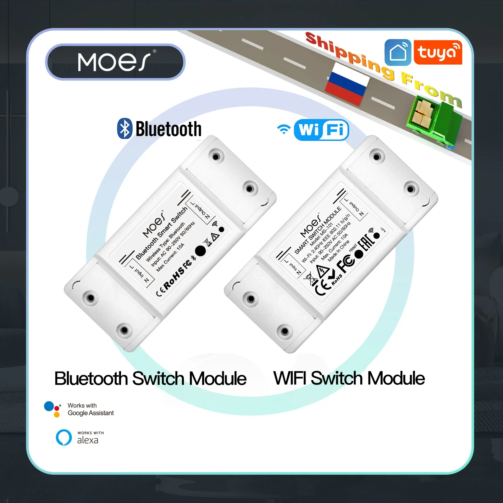 MOES Universal Breaker Timer Smart Life APP Wireless Remote Control Works with Alexa Google Home DIY WiFi Smart Light Switch smart switch smart switch module