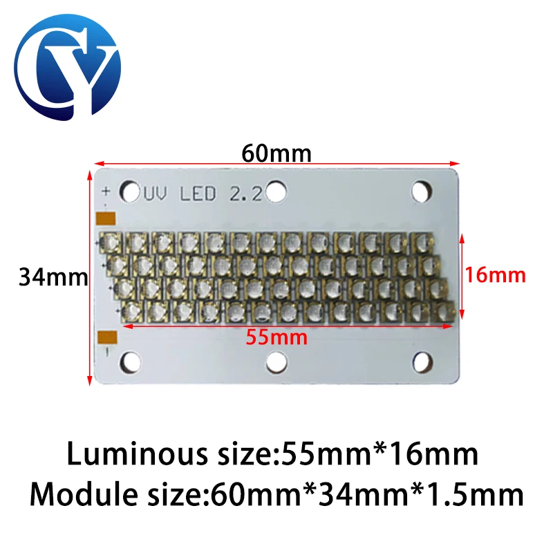 150W 156w 3535 UV LED 모듈 3D UV 경화 램프 접착제 경화 조명 365nm 385nm 395nm 405nm UV LED 램프 (3D 프린터용)