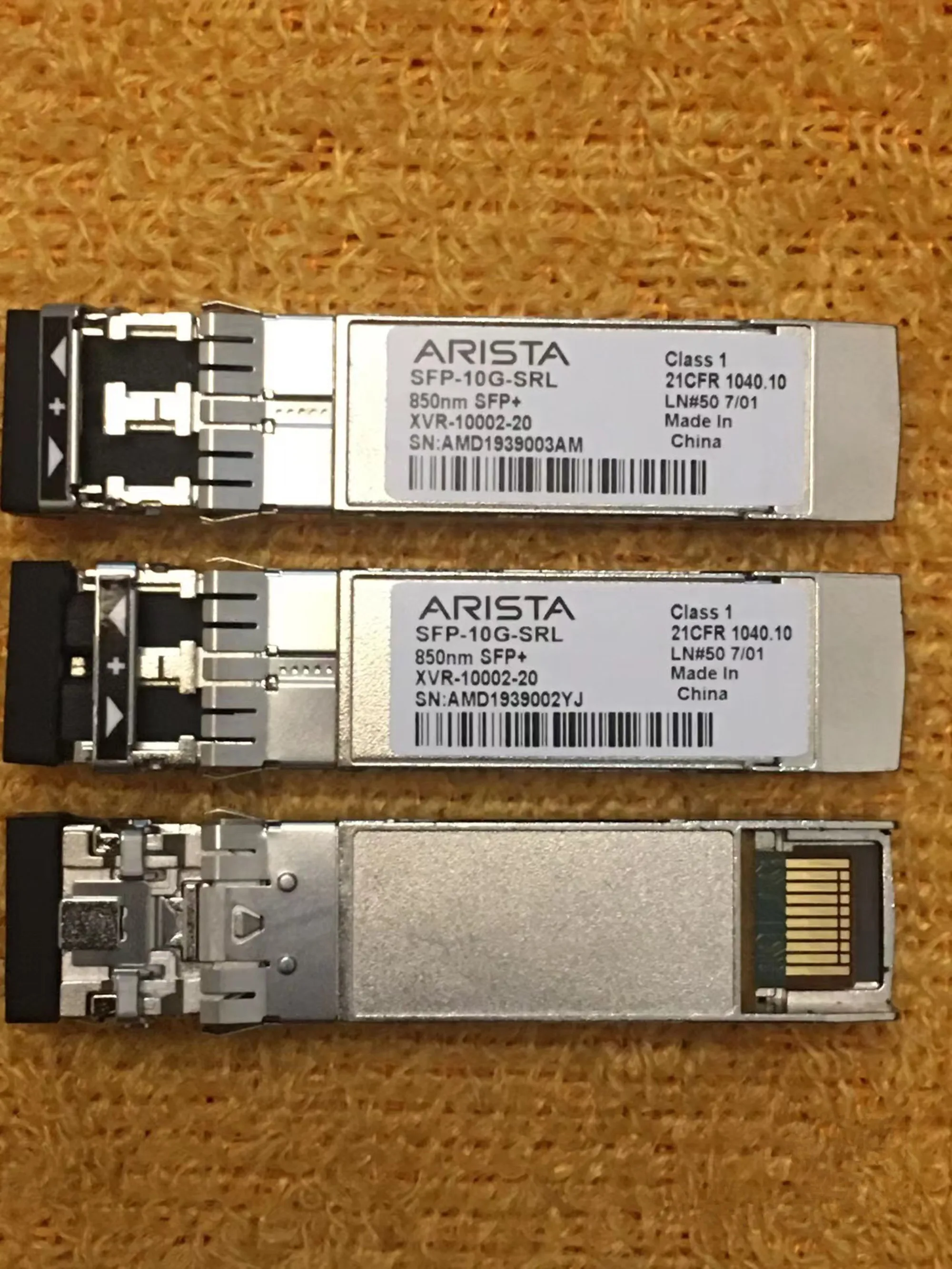 Modulo In Fibra Arista Da 10Gb Sfp-10G-Srl Ricetrasmettitore Switch In Fibra Sfp 850Nm Sfp + Xvr-10002-20 10G Sfp