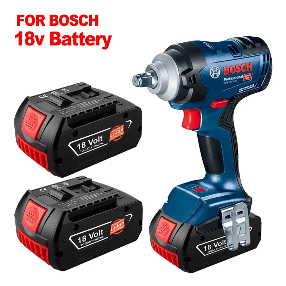 

18V Battery 6.0Ah for Bosch Electric Drill 18V Rechargeable Li-ion Battery BAT609, BAT609G, BAT618, BAT618G, BAT614 + 1Charger