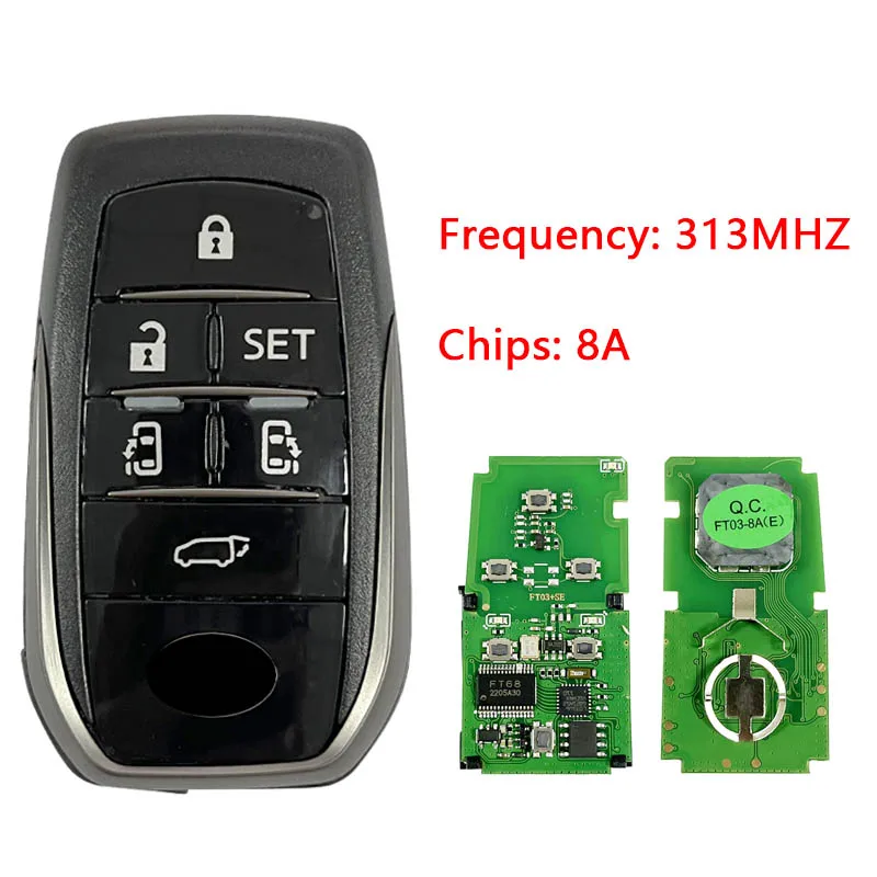 

Для Toyota Vellfire alphard smart remote key 312/314mhz 8A chip CN007129