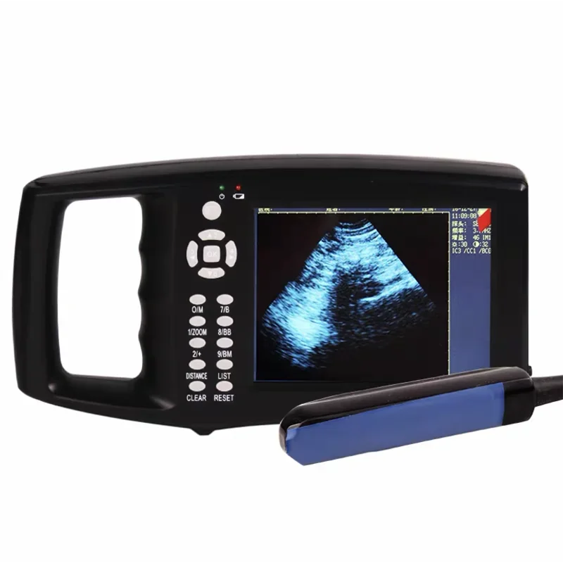 

5 inch LCD screen portable veterinary ultrasound scanner, cattle, sheep and horse farm ultrasound pregnancy Rectal probe