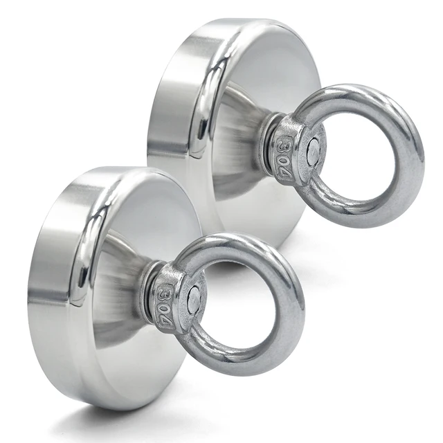 Ganci Magnetici Super Forti Da 55 Kg – 6 Pezzi Con Occhiello, Per Cucina, Garage E Lavoro – Al Neodimio