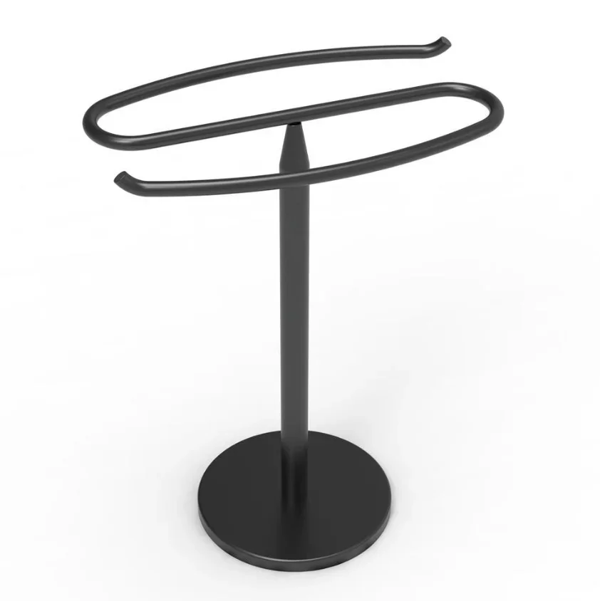 Gold free standing towel rack Kitchen steel bathroom hanging countertop bar washplate towel Stainless household