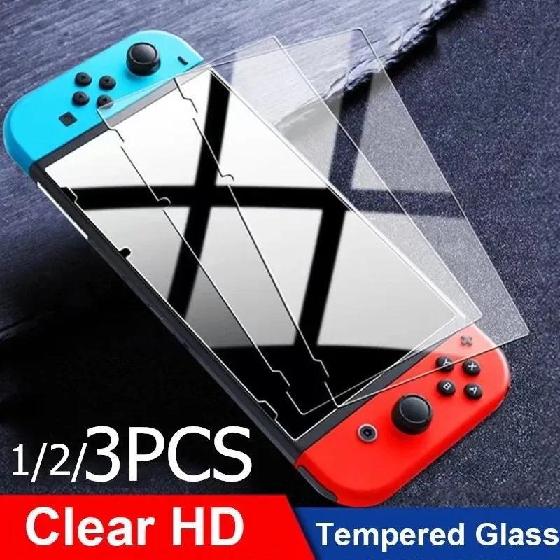 1/2/3PCS Protective Glass For Nintend Switch Tempered Glass Screen Protector for Nintendos Switch Oled Lite NS Accessories Film