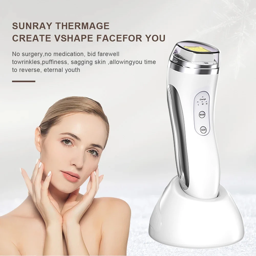 Skin Care Device Radio Frequency Facial Rejuvenation Machine Face Skin Lift Wrinkle Removal Massage Spa Beauty Device With Changeable Nozzle