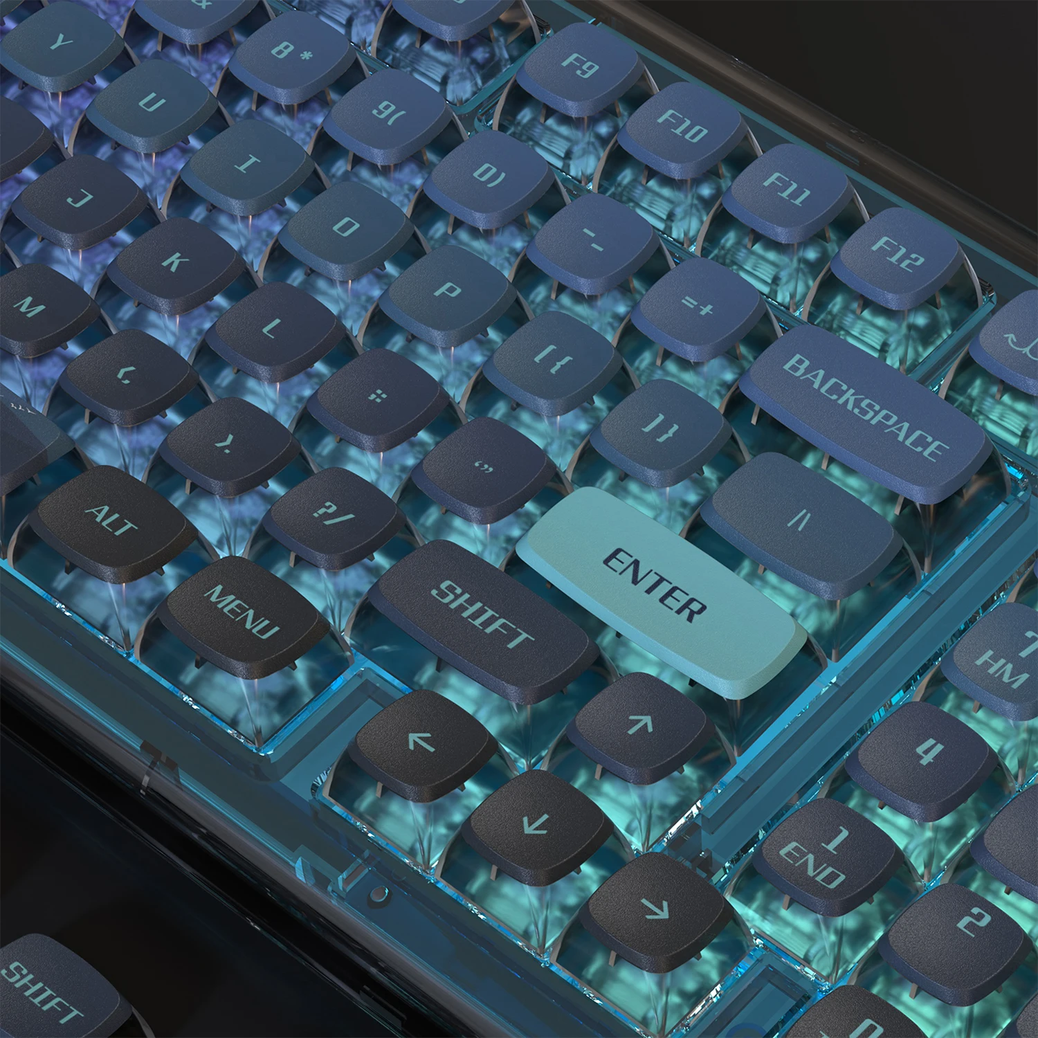 PIIFOX XDA 키캡 PBT 키캡, 열 승화 투명 108 키, ASA 키캡-네비게이터