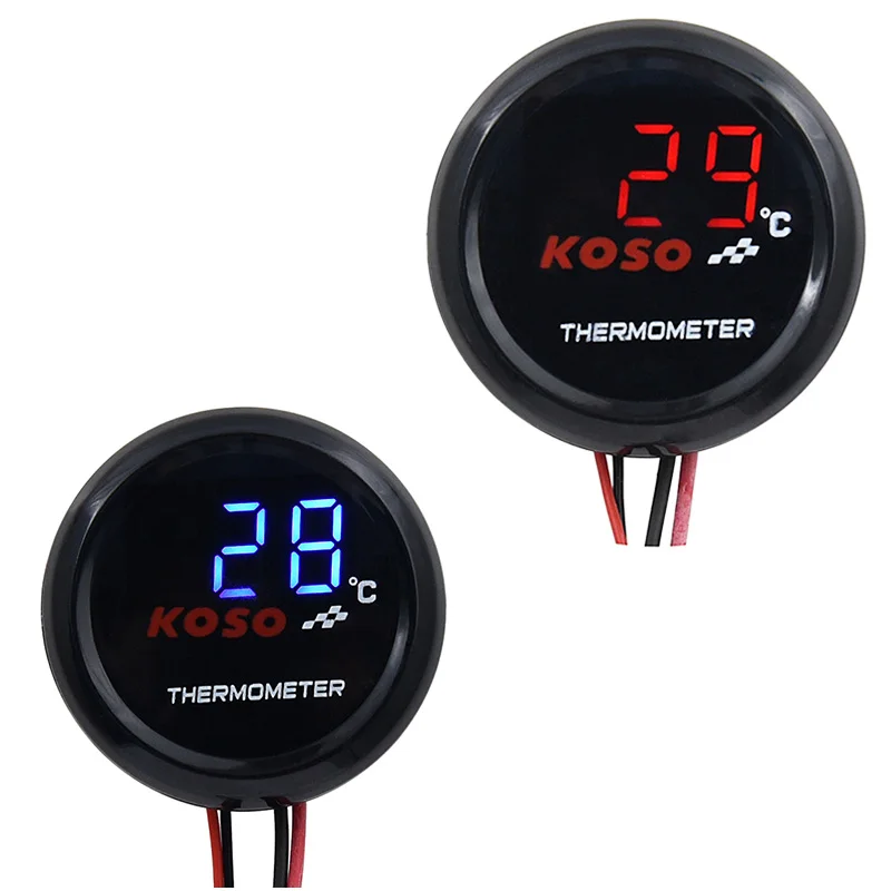 Hot Sale KOSO Water Temperature Gauge Thermometer For 0~120 Degree  Universal Digital Motorcycle Water Temp Meter Set