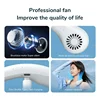 2024 1200mAh New Mini Neck Mounted Fan Portable Bladeless Neck Rechargeable Air Cooler 3 Speed ​​Mini Summer Sports Fan Outdoor 4
