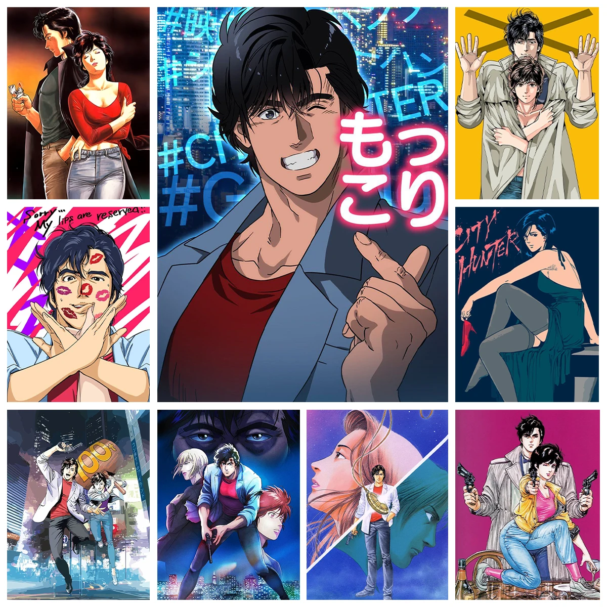 EFEZAC Poster de l'anime City Hunter 7 sur toile - Décoration murale - Pour salon, chambre à coucher - Style sans cadre - 30 x 45 cm EFEZAC Poster de l'anime City Hunter 7 sur toile - Décoration murale - Pour salon, chambre à coucher - Style sans cadre - 30 x 45 cm