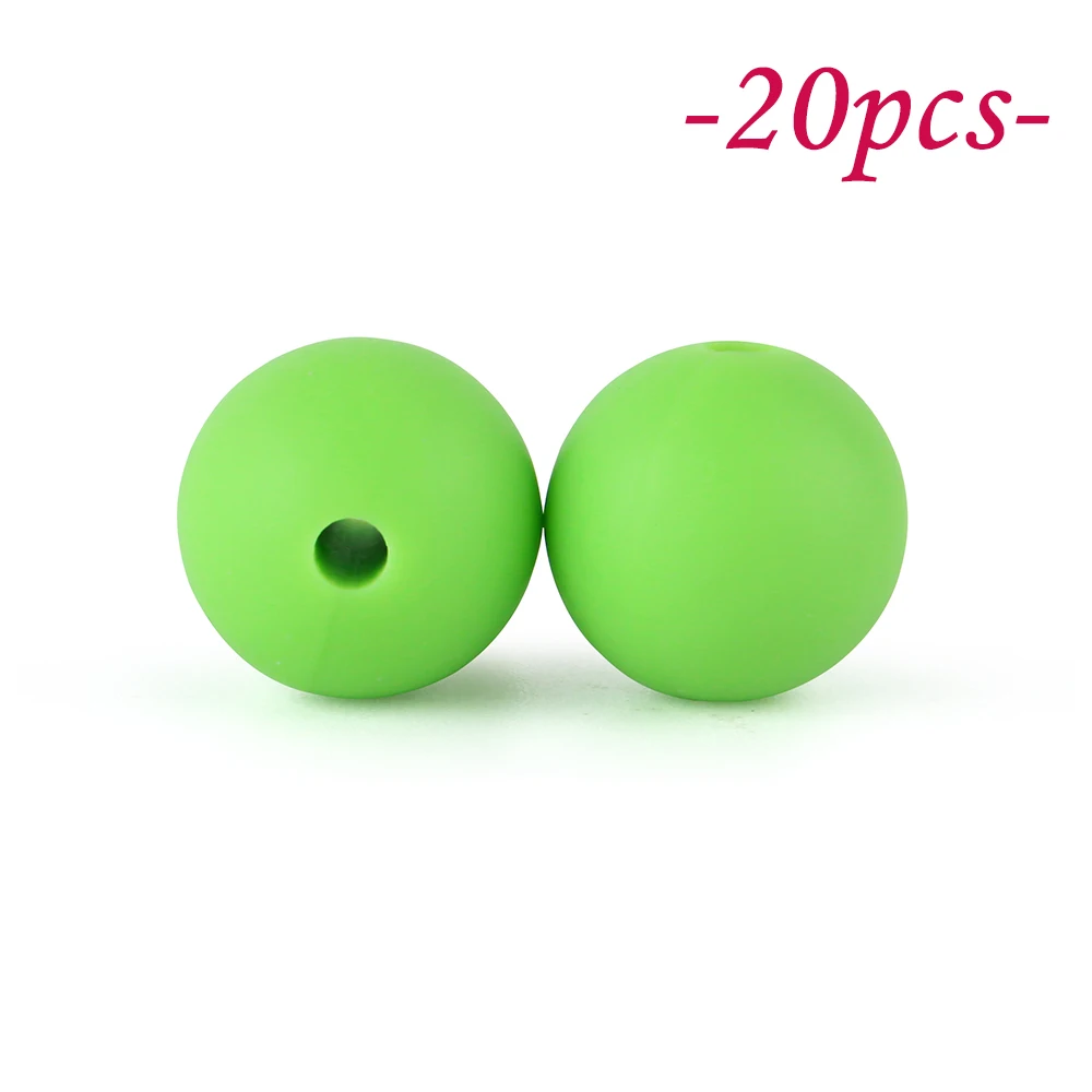 Vibrant Silicone Beads Set for DIY Jewelry & Crafting – 20-Piece Collection