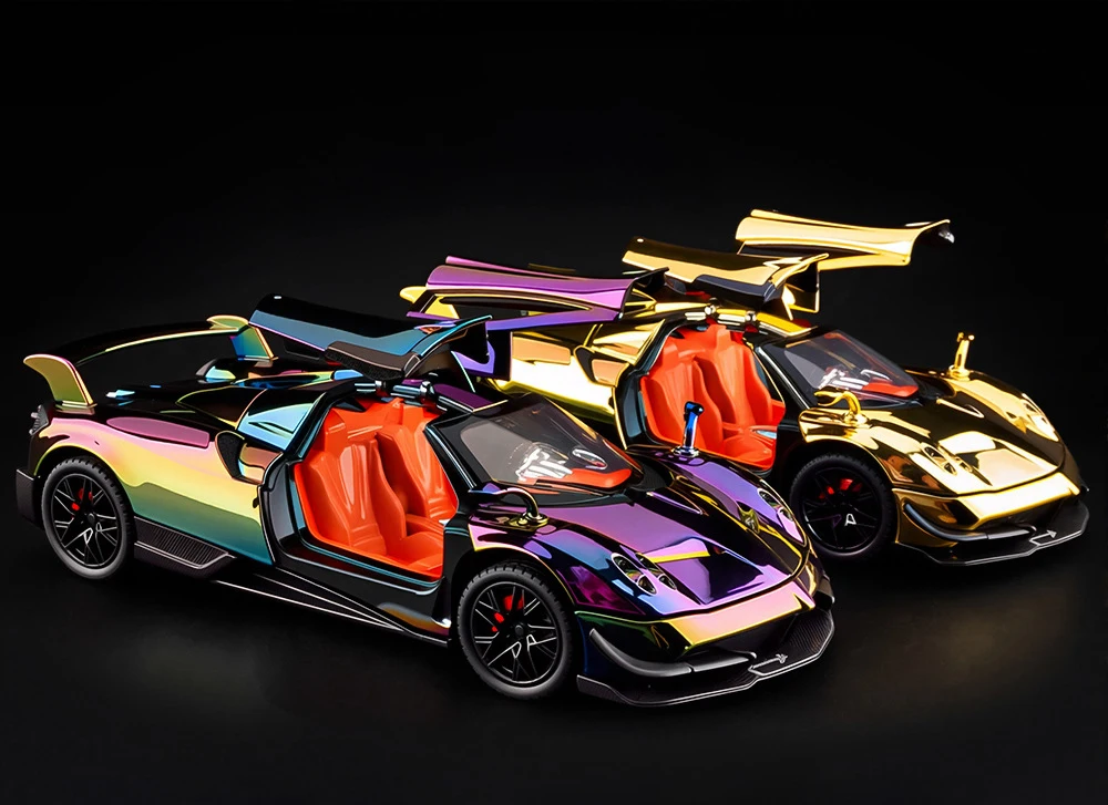 1:24 Pagani Huayra BC Electroplating Alloy Car Model Diecast Sound