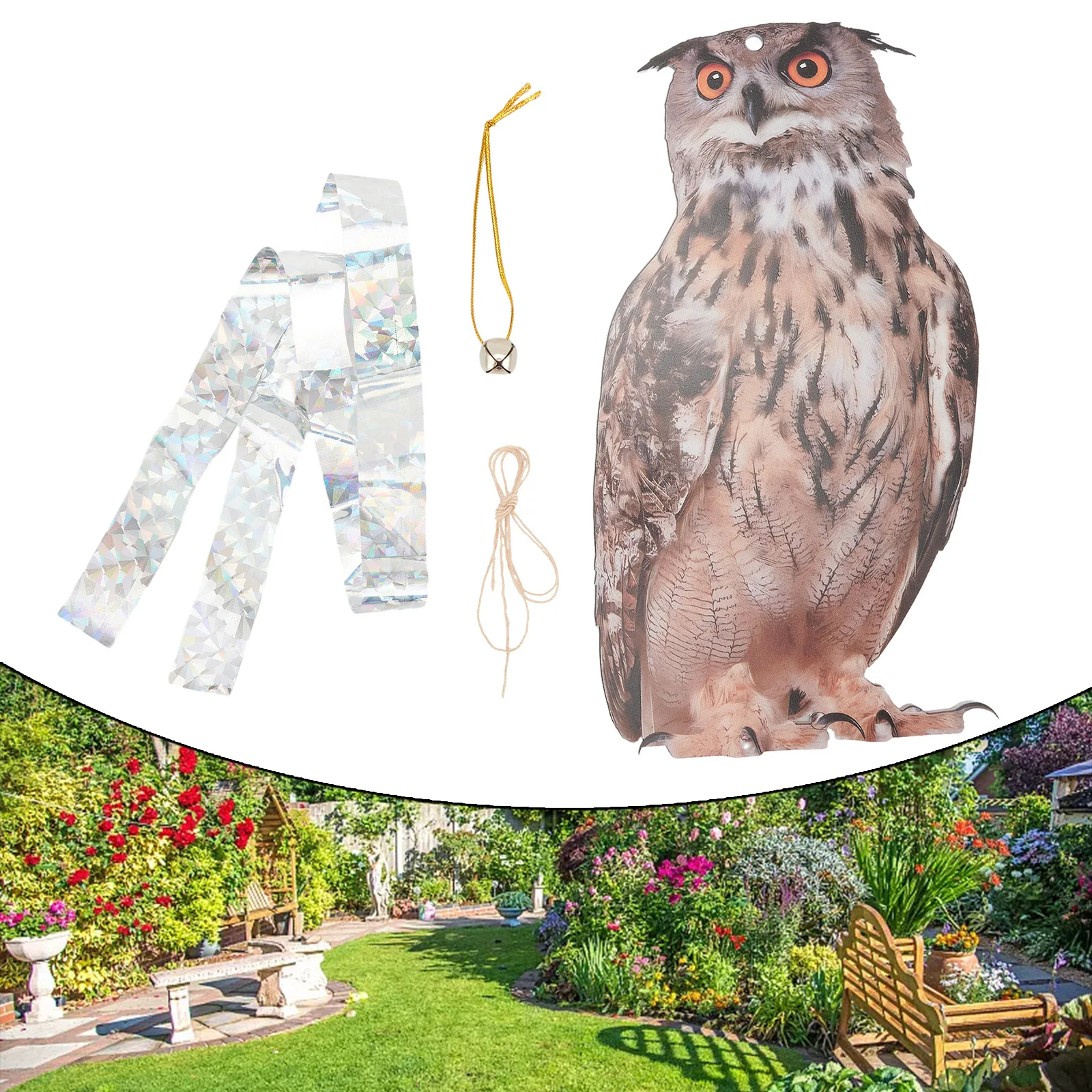 

24x11cm Owl Decoration Owl Decoration 24x11cm Bird Control Owl Decor Rainproof Safe Vivid For Home Garden Yard