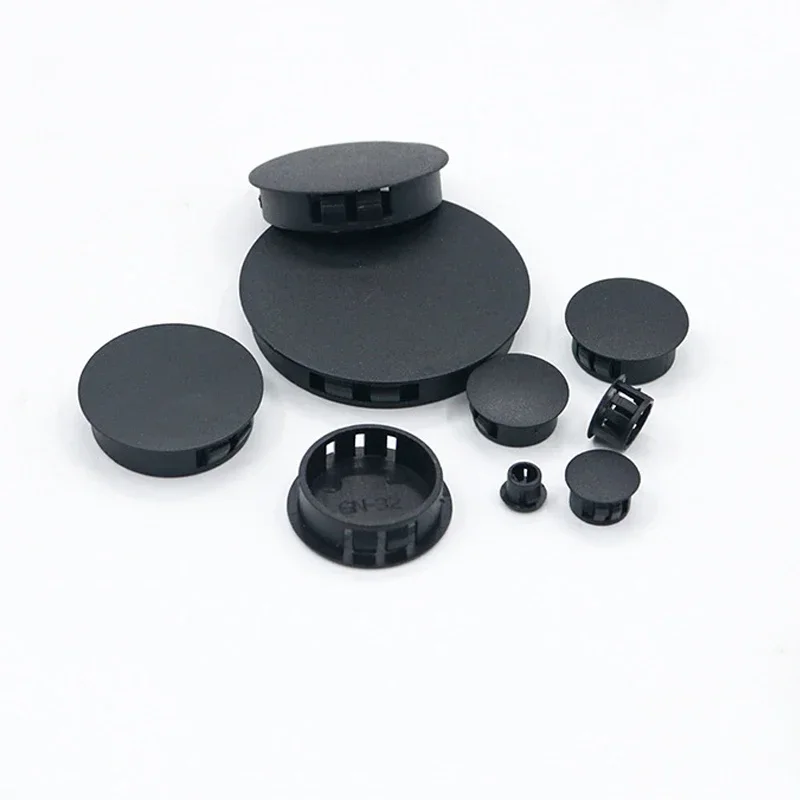 Silicone rubber plugs pipe end cap rubber caps silicone rubber caps Black Plastic Hole Plug Snap-on Cover Dust Caps Furniture Screw Hole Cover Tube Pipe Inserts Plug Bung