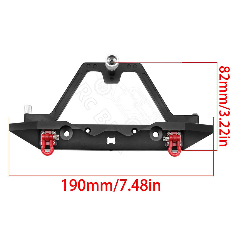 Vue rapprochée du porte-pneu de rechange avec LED pour crawler RC 1:10 TRX-4 fixé au châssis