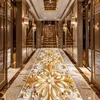 European Style Flower 3D Luxury Long Corridor Carpet Non-slip Stairway Home Decor Rug Runner Customizable Aisle Rug Kitchen Mat 2