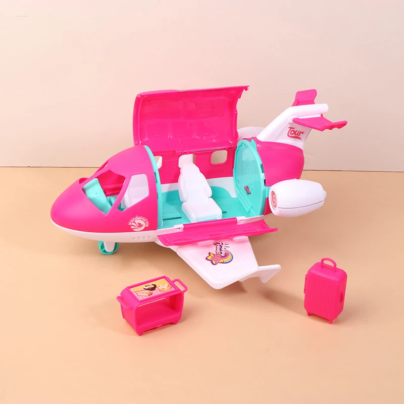 Simulation Dreamplane Airplane Travel  Private Plane Doll Play House Plane Toys Children Gifts