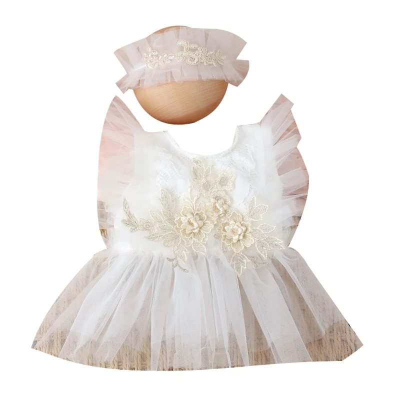 

Girl Lace Outfit Set Baby Girl Photo Infant Princess Photos Costume Set G99C
