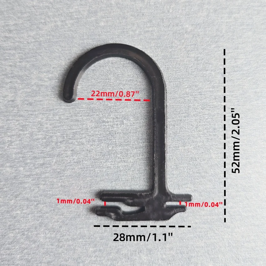 400pcs 플라스틱 양말 패키지 디스플레이 와이드 후크 행거 양말 페그 선반에 의류 액세서리 걸기 28x52mm