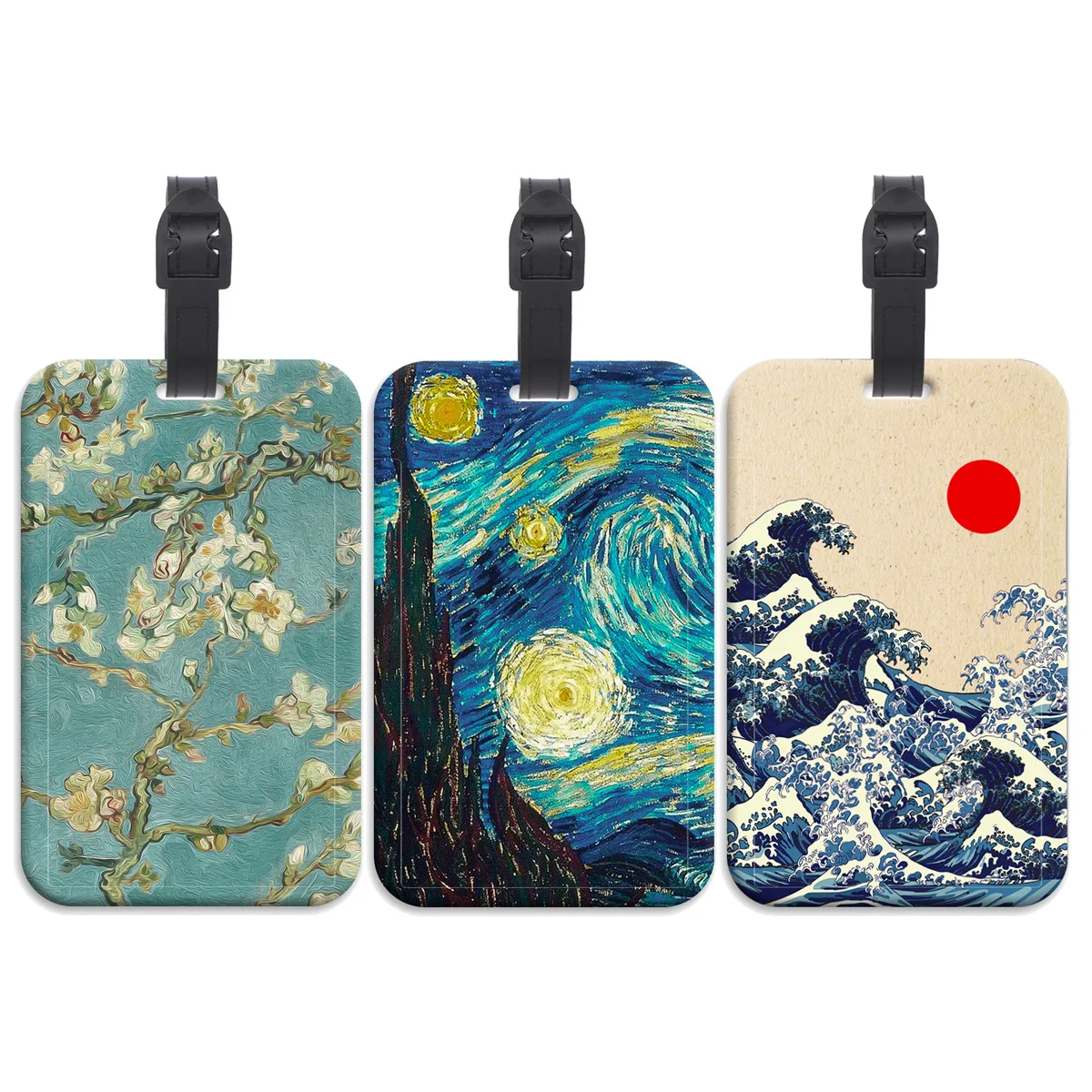 Oil Painting Plastics Baggage Tag Artistic Suitcase Backpack Anti-Lost Listing ID Card Holder Fashion Luggage Accessories Gifts