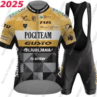 Ljubljana Gusto 2025 Cycling Jersey Pogi Team Set Mens Clothing Road Bike Suit Mountain Bicycle Shirt Bib Shorts MTB Maillot 1