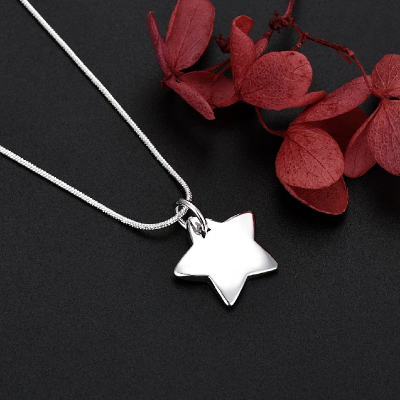 925 Sterling Silver Star Pendant Necklace For Women Party wedding Engagement Jewelry Holiday Gifts pendant necklace silver necklace silver pendant