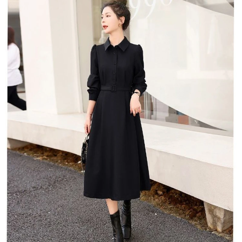 الربيع والخريف جديد 2023 البريطانية ريترو ستايل قطعتين مجموعة فستان سن الحد تانك توب فستان طويل أنيق المرأة مجموعة