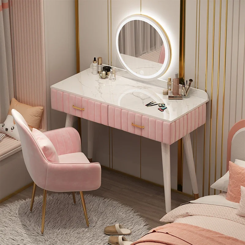 

Organizer Kit Makeup Dressing Table Mirrors Toy Luxury Dressing Table Led Lights European Comfortable Penteadeira Furniture