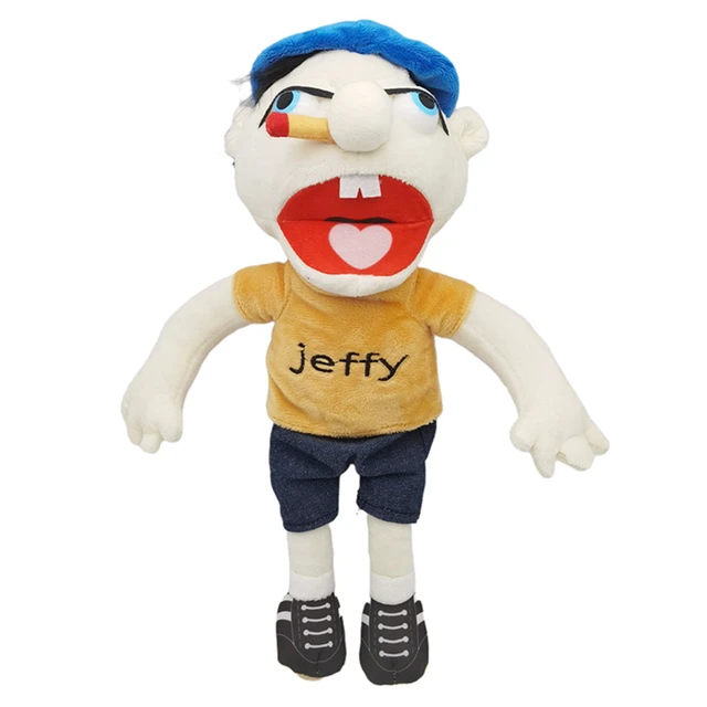 HOT SML Jeffy Hand Puppet Plush Toy Soft Stuffed Moving Dolls Kids