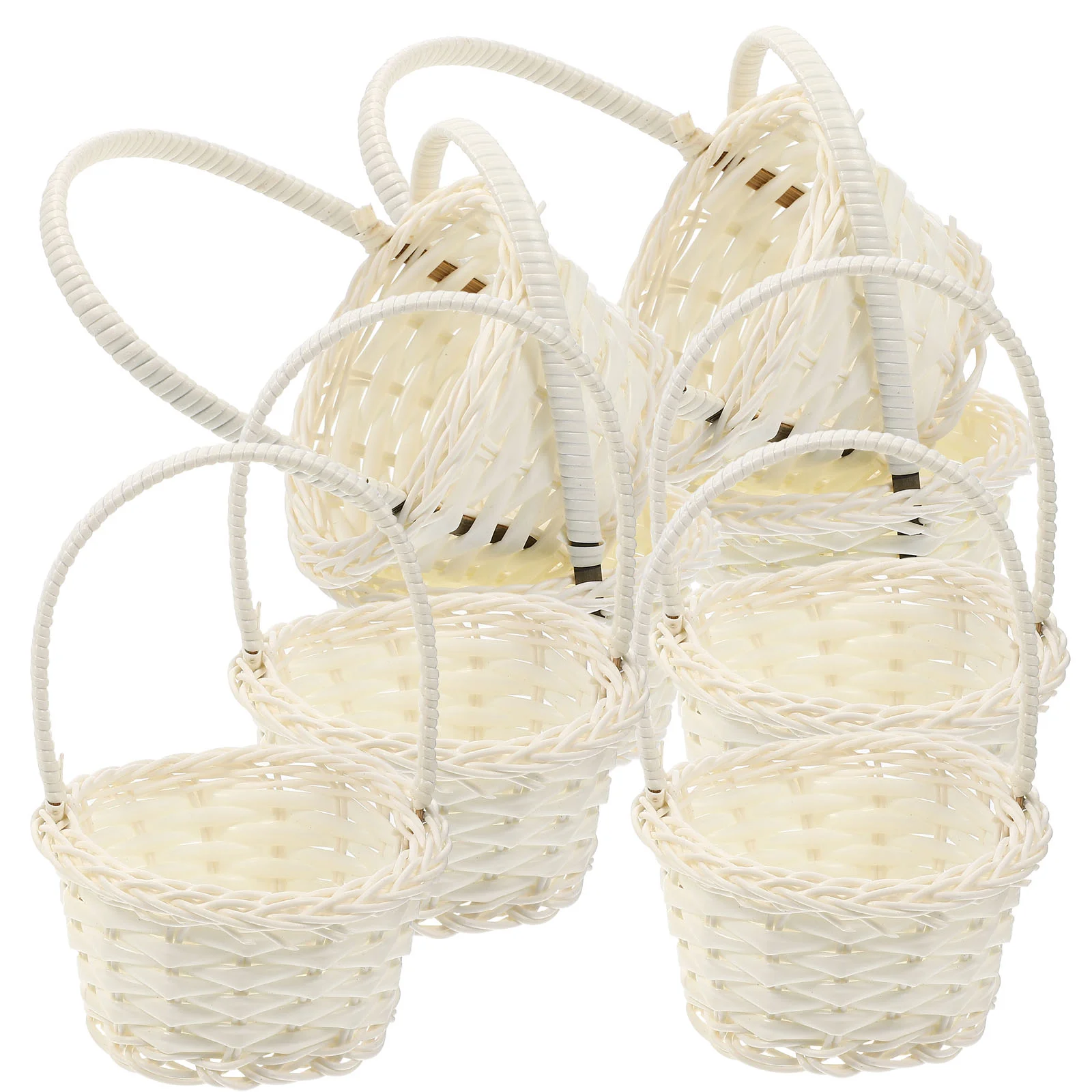 

8pcs Miniature Baskets Mini Bread Fruit Baskets Prop Decorations Micro Landscape Accessories