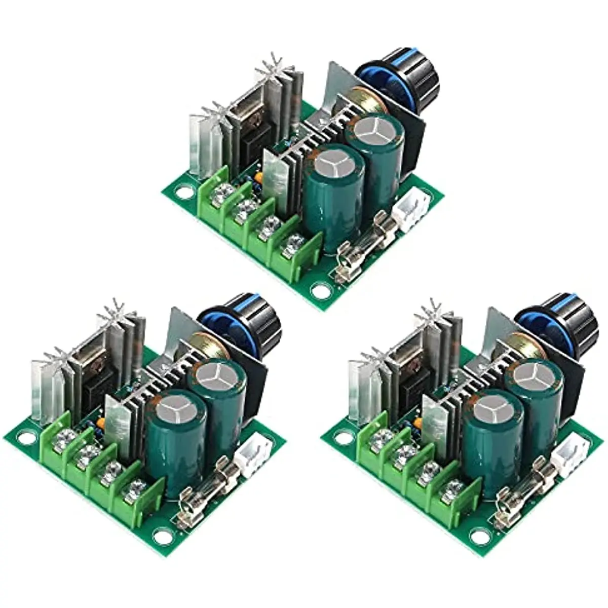 

3pcs 10A 12V-40V PWM DC Motor Speed Controller Switch 12V 24V PWM Voltage Regulator Dimmer With Speed Control Knob for Arduino