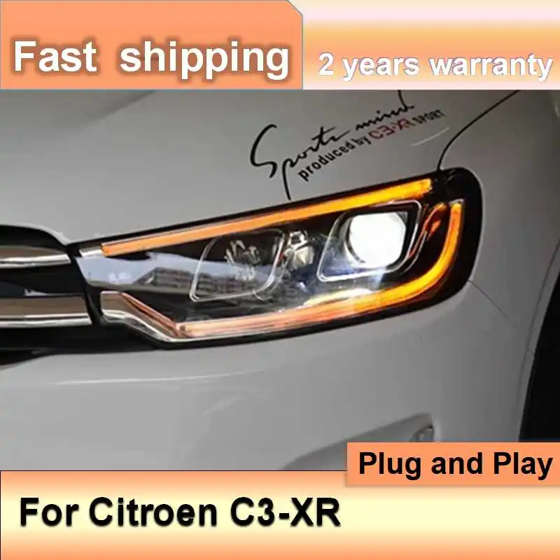 

Автомобильные аксессуары для Citroen C3-XR Head светильник 2015-2017 C3-XR фары DRL сигнал поворота фары дальнего света