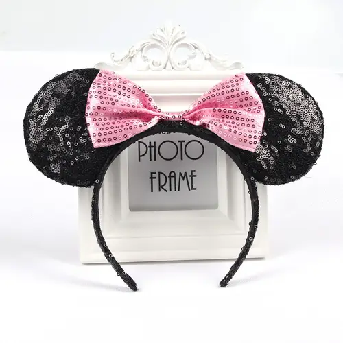 Mouse Ears Headhand for Girls Adults Cute Cartoon Party Cosplay Hair Accessories Sequin Bows Hairband Toys - Image 24