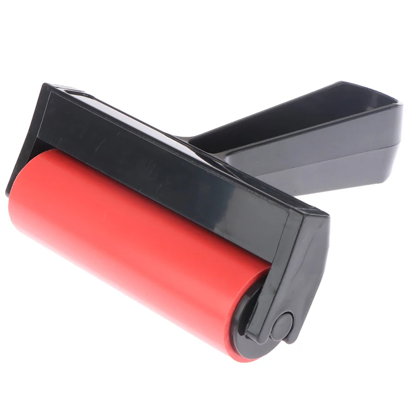 

1Pc 10cm Printmaking Rubber Roller Soft Brayer Craft Projects Ink and Stamping Tools Print Rollers Construction Hand Tool