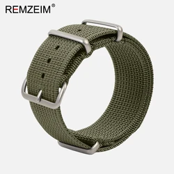 Durable Ribbed Nylon Watch Strap - Premium Military - Grade Watchband Accessory - 22mm (Army Green)