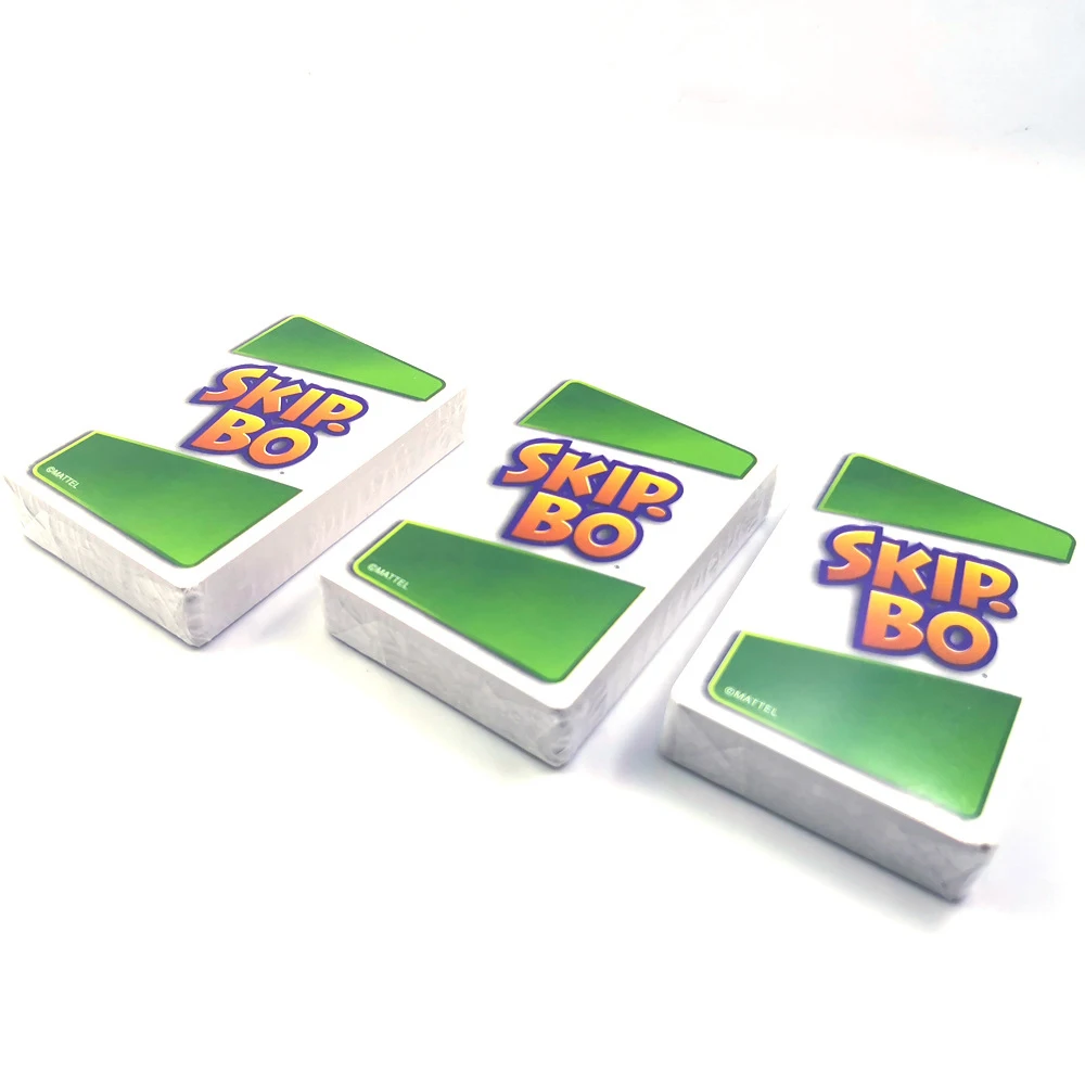 Mattel Games UNO:SKIP BO Card Game Multiplayer UNO Card Game Family Party Games Toys Kids Christmas Toy Gift collectible card game toy