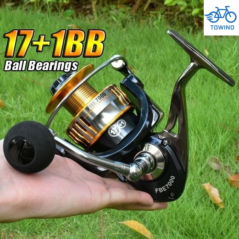 

New Saltwater Spinning Reel Fishing Reels 17+1BB 2000-7000 Metal Reel Fishing Tackle For Sea Fishing Carp Fishing Gifts