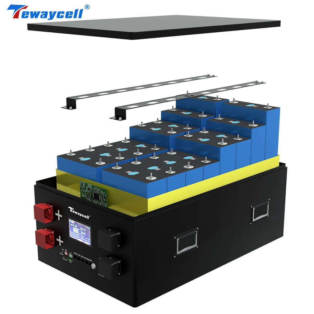 DIY Kits 280ah 304Ah LiFePO4 Battery Case Box Smart BMS JK Box for 48V 51.2V 15k