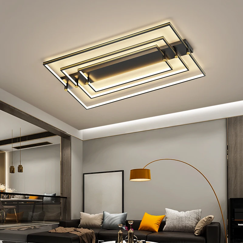 

Прямоугольные потолочные светильники для гостиной, современные минималистичные креативные индивидуальные лампы в скандинавском стиле для всего дома, лампа для спальни