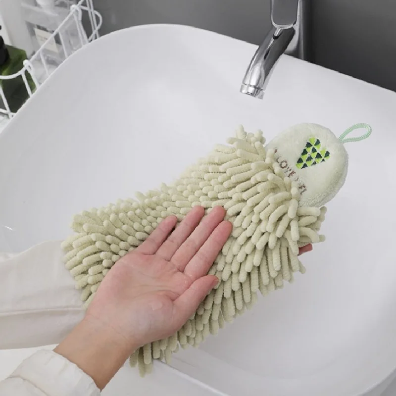 Žinylkové měkké ruka ručníků domácí super savé šetrné k životnímu prostředí utírat látka s závěsný loops kuchyň koupelna příslušenství