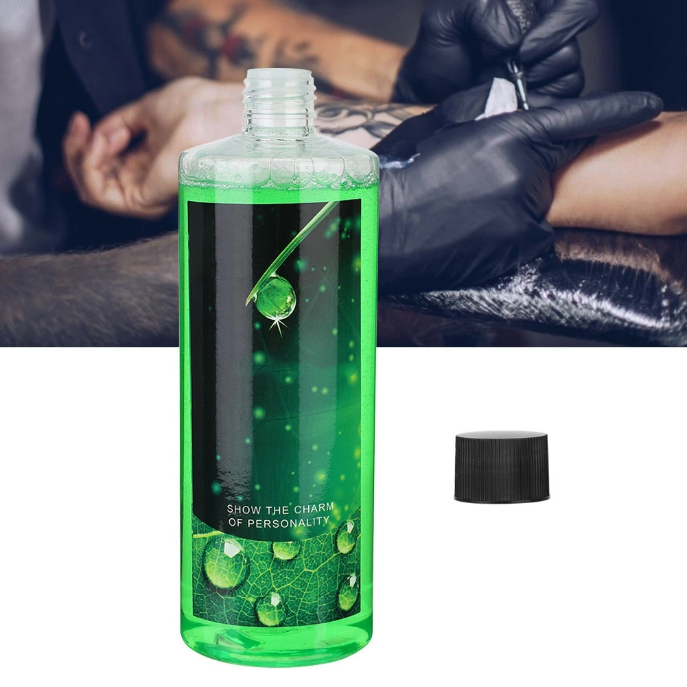 

500ml Natural Quality Green Soap Tattoo Cleaning Liquid Wounds Cleaning Soothing Solution Skin Tattoo Clean Tools Accessories