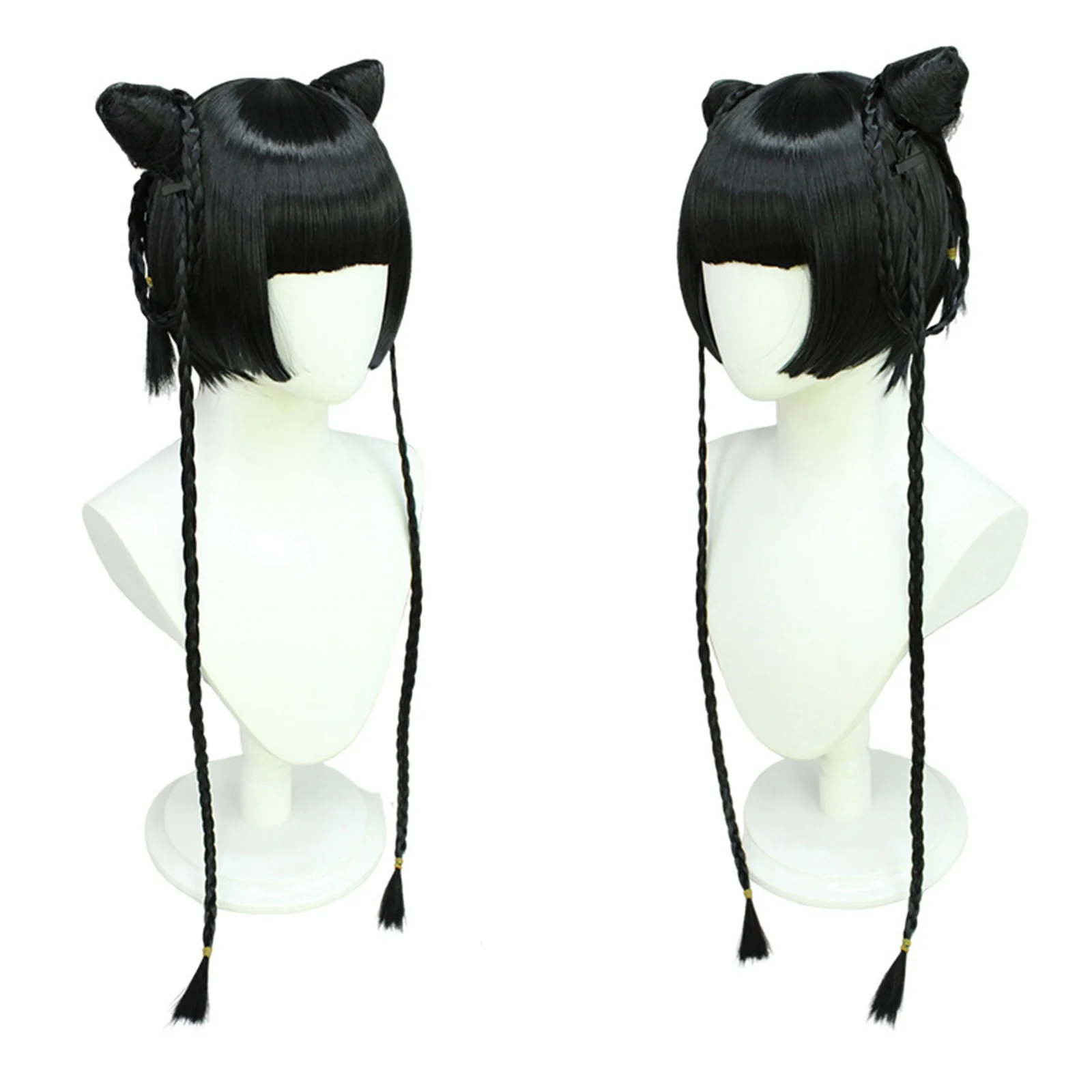 thumbnail image 1 of Disfraz de Cosplay de Anime Ciel Phantomhive, peluca, uniforme japonés azul, cheongsam de gato, traje de fiesta de carnaval, 1 of 5