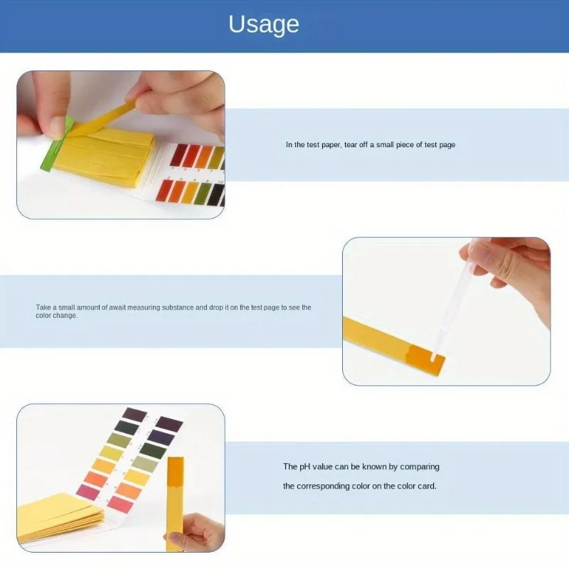 PH Test Strip 1-14 Indicator Paper Lab Litmus Tester 80in1 Kit Aquarium Fish Tank Water Food Pool Testing Alkaline Acid 1set