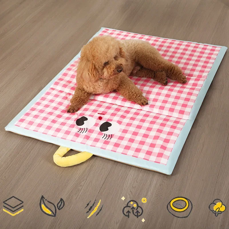 Cooling Pet Bed Mat Breathable Ice Silk Pad For Dogs And Cats_voghion.com