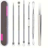 6-Piece Acne Shots and Blackhead Removal Tools - Multifunctional Pore Cleansing Tools for Facial Skin Beauty Care 1