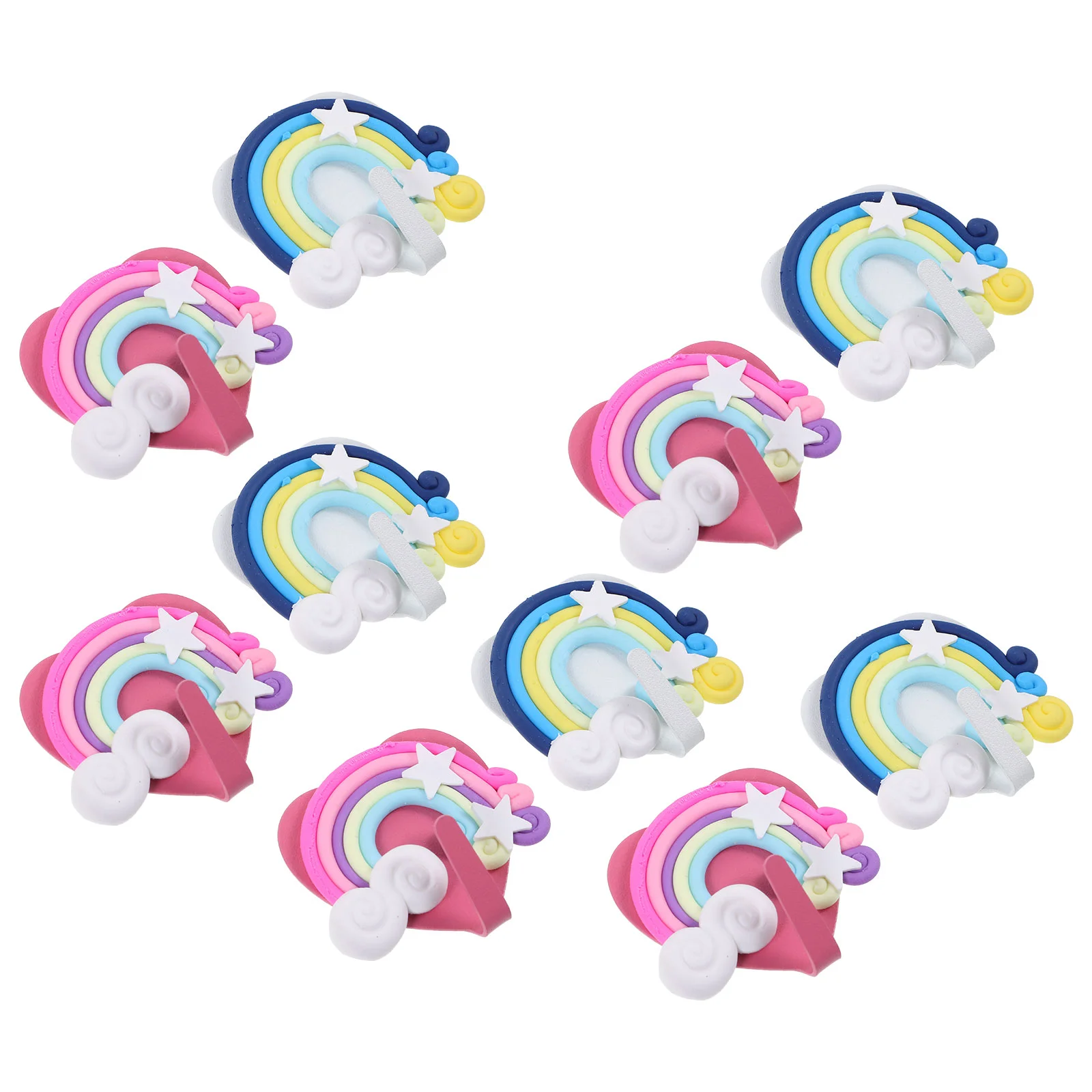 

10pcs Rainbow Clouds Star Wall Hooks Cartoon Towel Hooks Door Clothes Hangers Wall Hat Organizer Sundries Rack Hooks for