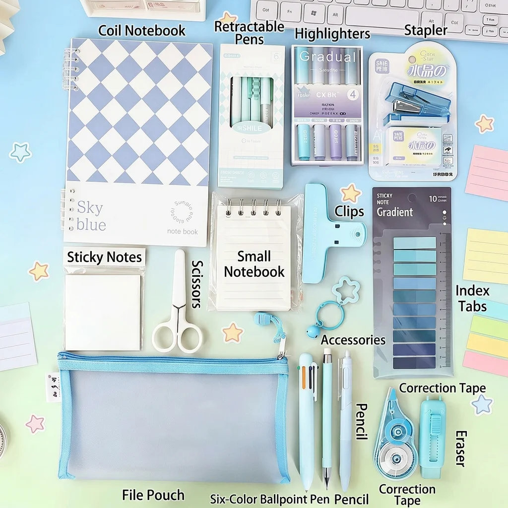 Vibrant Stationery Gift Set for Kids - School Supplies & Learning Essentials