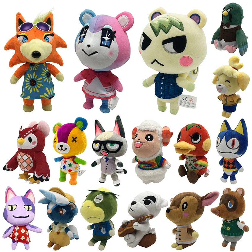 20-25cm Animal Crossing Kawaii Plush Toys Cartoon Animal Digital KK Tom Judith Bell Plush Stuffed Toys Children's Gift фигурка amiibo animal crossing mabel