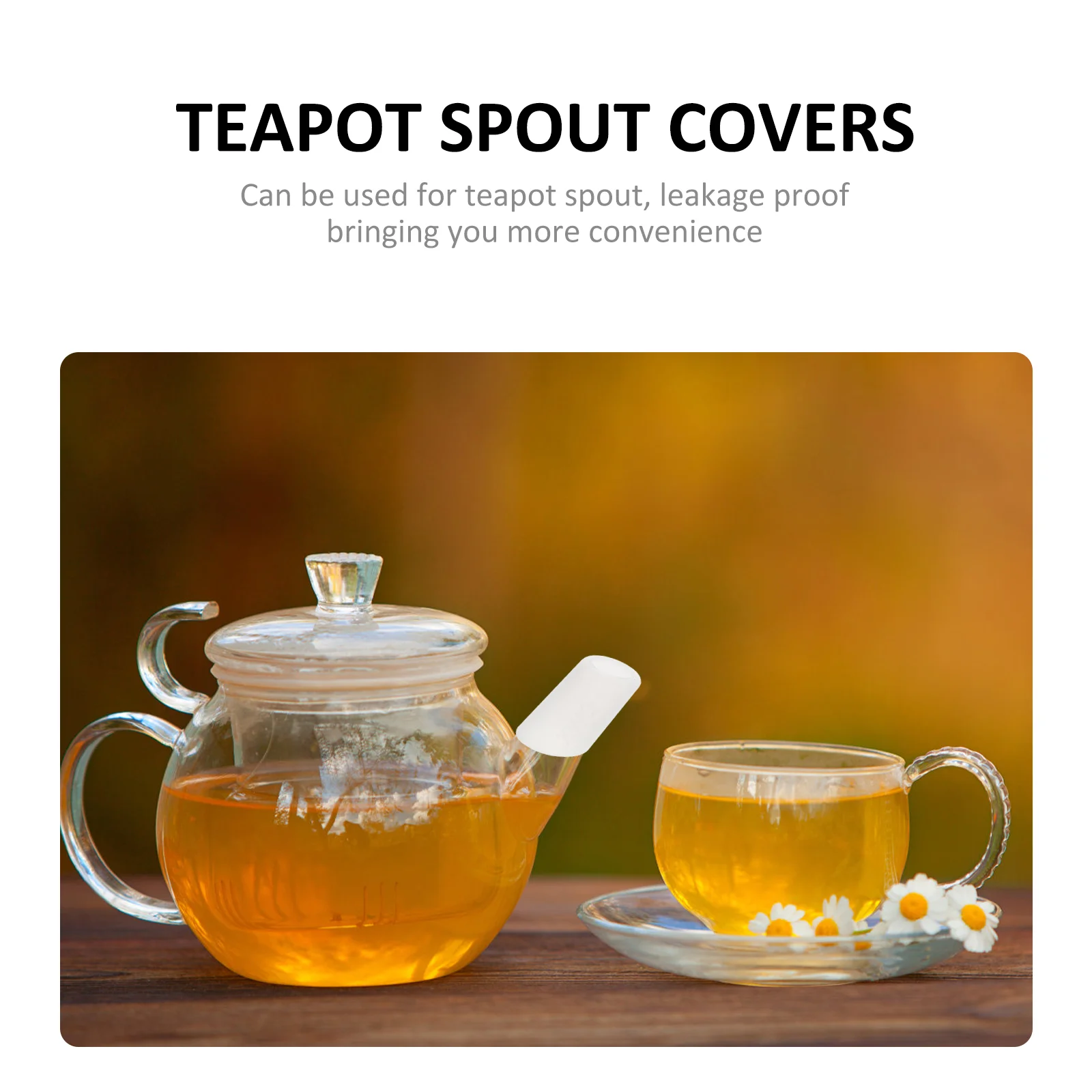 3 Pcs White Teapot Spout Covers Anti Leak Silicone Protectors Protective Sleeves Teapot Accessories Dinnerware Sets Kitchen